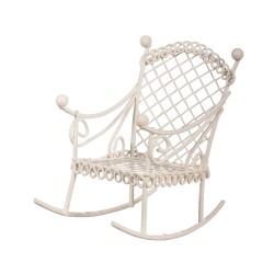 Decoratiune balansoar Rayher, metal, dimensiune 5,3x8x7,5cm, culoare alba Decoratiune balansoar Rayher, metal, dimensiune 5,3x8x7,5cm, culoare alba
