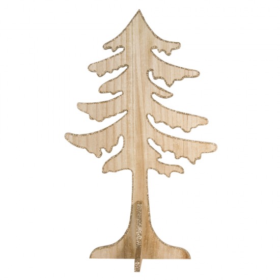 Bradut Rayher din lemn, cu sclipici, dimensiune 28x45,5x22,5 cm