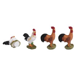 Decoratiune Rayher, cocosi, dimensiune 3x1,5x4 cm, 4buc/set Decoratiune Rayher, cocosi, dimensiune 3x1,5x4 cm, 4buc/set