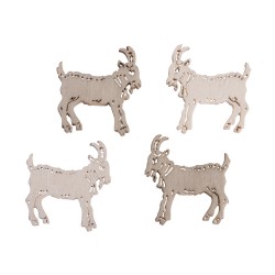 Capre lemn, Rayher, 2x2 cm, 24 buc/set