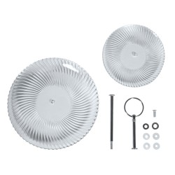 Etajera sticla Rayher, 2 nivele, diam.20 / 15 cm, inaltime 24 cm