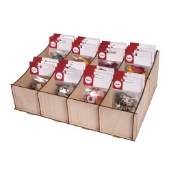 Displ.Decoratiuni din lemn Party, FSC 100%, 8 motifs x 1 SU