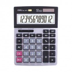 Calculator metalic cu 12 digits, DELI 12671