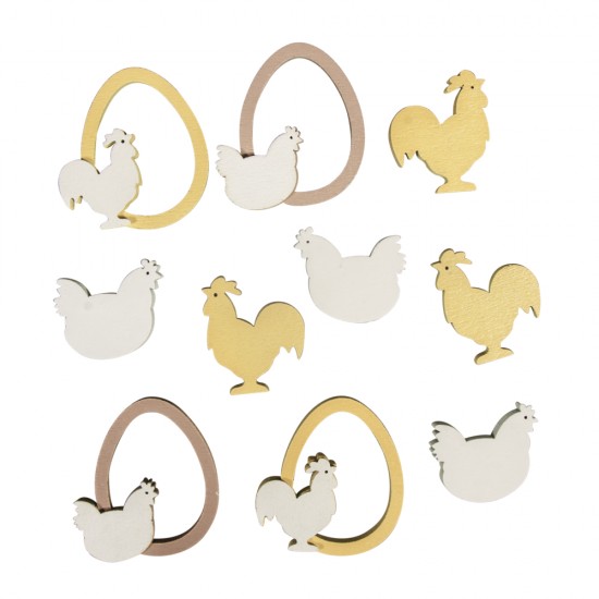 Decoratiuni din lemn Egg&Chicken