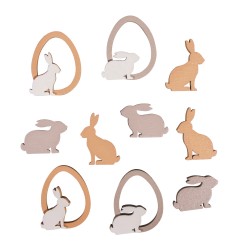 Decoratiuni din lemn Egg&Rabbits