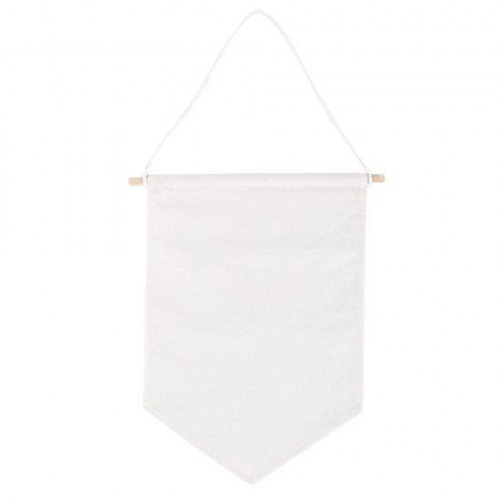 Steag, fanion textil, alb natur, Rayher,  24x29 cm