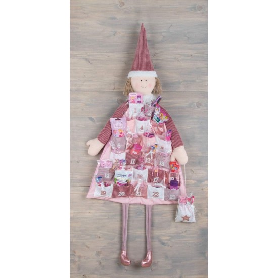 Calendar de Advent Rayher, de agatat, roz, 118x53 cm