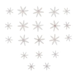 Flori lemn, Rayher, margarete albe, 2+3 cm, 20 buc/set Flori lemn, Rayher, margarete albe, 2+3 cm, 20 buc/set