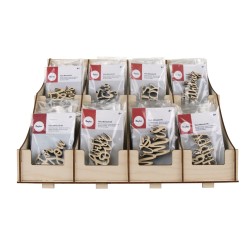 Display wood.mini lettering,FSC Mix Cred, 36x30x18.5cm, 8 items x 1unit Display wood.mini lettering,FSC Mix Cred, 36x30x18.5cm, 8 items x 1unit