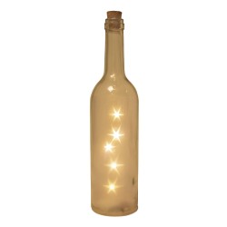 Kit creativ, Rayher, sticlă cu 5 LED-uri, 7.2cm, cristal, 30cm, incl.LED + folie stea, caseta 1set