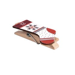 Calendar cu Sosetute numerotate 1-24, colorate, 2,7x5cm Calendar cu Sosetute numerotate 1-24, colorate, 2,7x5cm