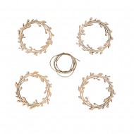 Kit Rayher coronita lemn, diam. 8cm, natural, fir  0,5m, 4 buc/ set