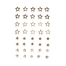 Kit Rayher Stelute lemn, natural, diam. 1,2 cm, 40 buc/set