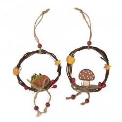 Coronita dovleci si ciuperci de agățat, Rayher 2x8cm Coronita dovleci si ciuperci de agățat, Rayher 2x8cm