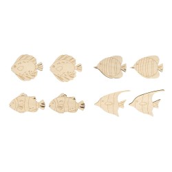 Decoratiune pește din lemn, credit FSC Mix 5,5-6,5 cm, Rayher , 8/set Decoratiune pește din lemn, credit FSC Mix 5,5-6,5 cm, Rayher , 8/set