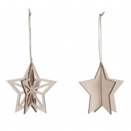 Stea decorativa 3D lemn, Rayher , 10cm, 2/Sset