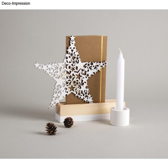 Stea decorativa lemn, Rayher , 21.7cm