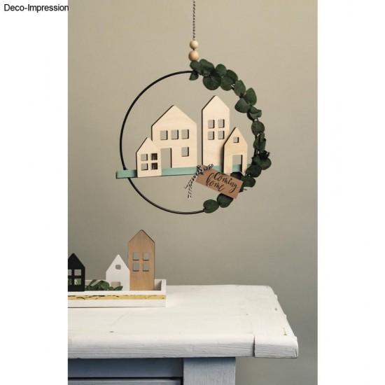 Casute lemn decorative , Rayher , 5.5-10cm, 4/set