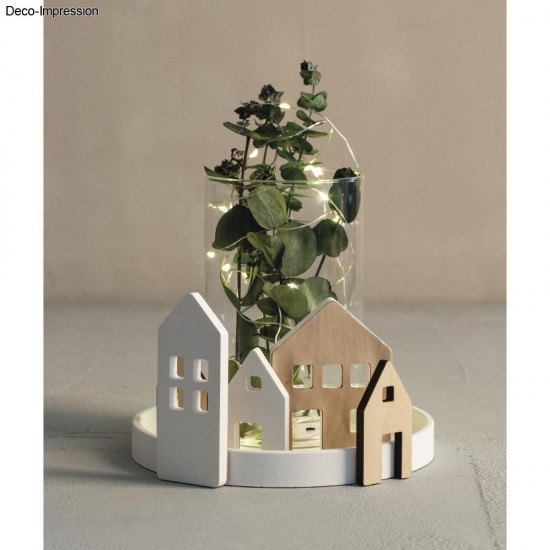 Casute lemn decorative , Rayher , 5.5-10cm, 4/set