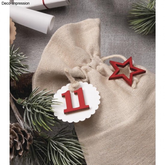 Stea lemn, ø1,2-4cm , 17/set, Rayher