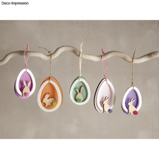 Decoratiune lemn iepure, FSC Mix Credit 3-3,7 cm, Rayher, 12/set, colorate Decoratiune lemn iepure, FSC Mix Credit 3-3,7 cm, Rayher, 12/set, colorate