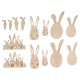 Decoratiune lemn iepurași&prieteni de Paște 3,9-8,8cm, grosime 1mm, Rayher , 14/set Decoratiune lemn iepurași&prieteni de Paște 3,9-8,8cm, grosime 1mm, Rayher , 14/set