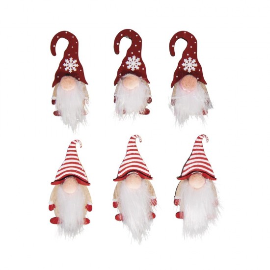 Decoratiuni lemn pitici, 2,3 x 4,5 cm, cu punct adeziv, 6/set, Rayher