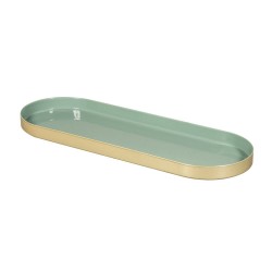 Tava decorativa metalica 28x10x1,5cm , Rayher , auriu / verde