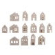 Mini casute nordice din fetru, 2,5-3,5 cm , Rayher, 12/set
