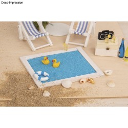 Kit decorativ miniatura scoici, ratuse,colac de salvare ,nisip, Rayher