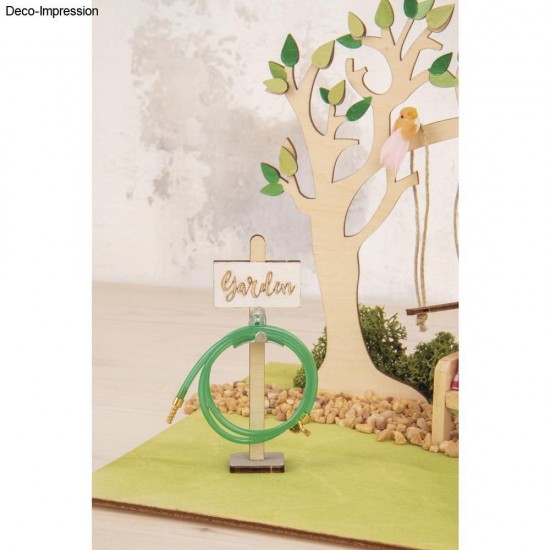 Decoratiune mini furtun de gradina cu suport, Rayher