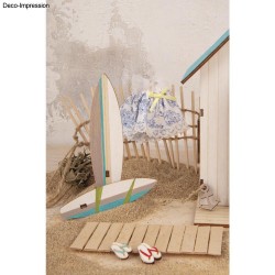 Miniatura rochie decorativa de vara cu dantela  6,5 cm, Rayher