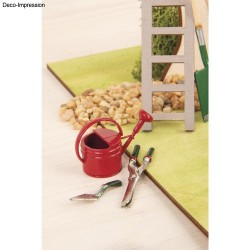 Mini scule gradinarit decorative, 2,8-4 cm, Rayher, 3/set