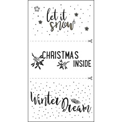 Decoratiune Let it snow,10x16cm, 2 buc/set Decoratiune Let it snow,10x16cm, 2 buc/set