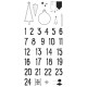 Stampila transparenta, Rayher, - Advent calendar Nordic, 97x205mm, 34 motifs, tab-bag 1sheet