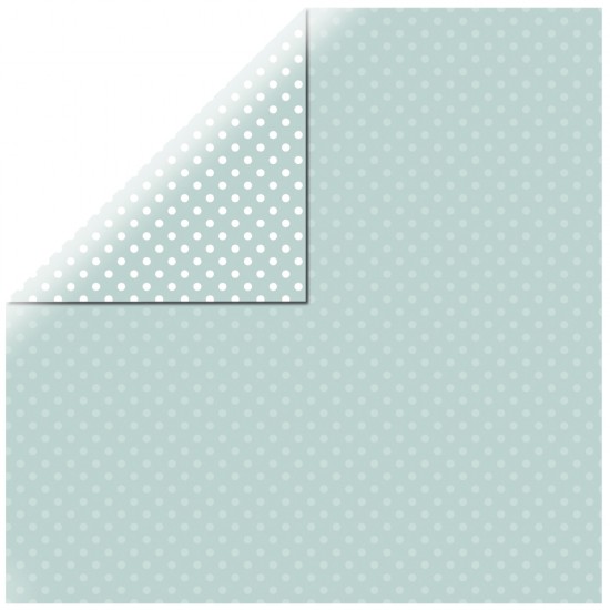 Scrapbooking paper "Dots&Stripes", mint green, 30.5x30.5cm, 180g%m2