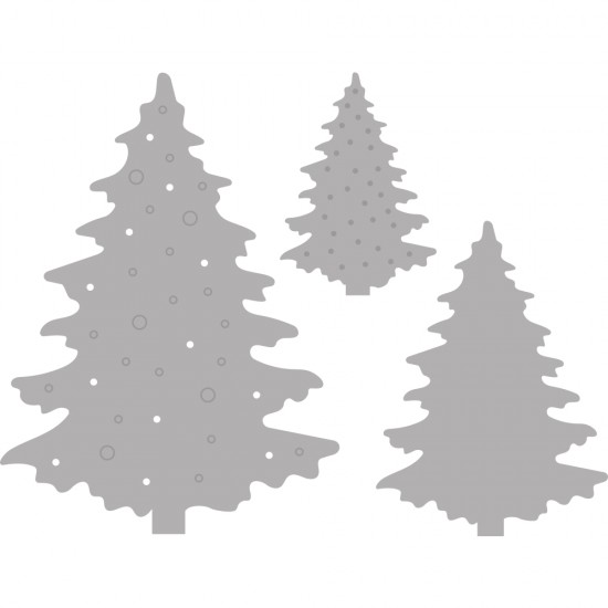 Sablon Padurea iarna, 2,4-5,3cm x 3,5-7,2cm, 3 buc/ set 