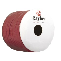 Snur hartie rosu, cu sarma, Rayher, 2 mm, 25 m/rola