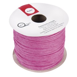 Snur hartie roz, cu sarma, Rayher, 2 mm, 25 m/rola