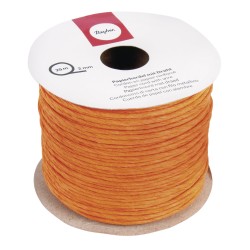 Snur hartie orange, cu sarma, Rayher, 2 mm, 25 m/rola