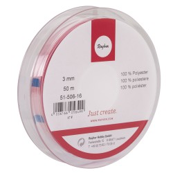 Panglica roz pal de satin Rayher, tivuita, 3 mm, pretul este pe metru liniar Panglica roz pal de satin Rayher, tivuita, 3 mm, pretul este pe metru liniar