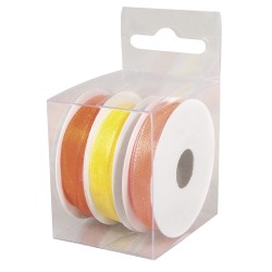 Panglica de organza yellow colours Rayher, 3 modele, 7 mm, 5 m/rola, pretul este pe rola Panglica de organza yellow colours Rayher, 3 modele, 7 mm, 5 m/rola, pretul este pe rola