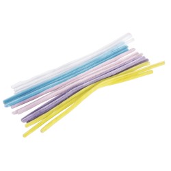 Chenille Rayher, lungime 30 cm, grosime 9mm, nuante pastel, 15/set