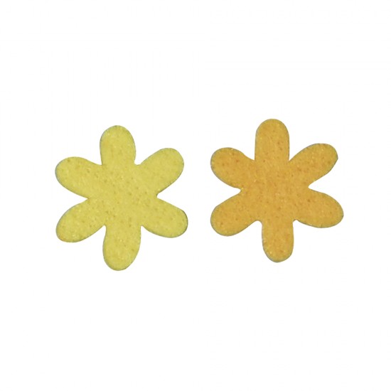 Flori pasla, Rayher, 3 cm, yellow/orange, 12 buc/set