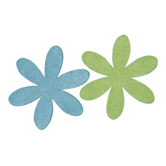 Flori pasla, Rayher, blue/green, 6+9 cm, 4 buc/set