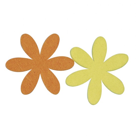 Flori pasla, Rayher, yellow/orange, 6+9 cm, 4 buc/set