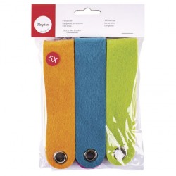 Etichete fetru 15x3,5 cm, 5 culori, Rayher , culori asortate