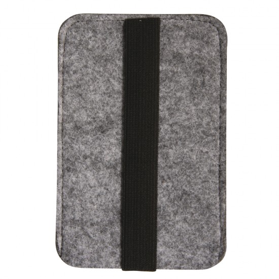 Paslaed mobile phone box w. elastic band, rock-grey, 13,5x9cm, t-bag 1 pc.
