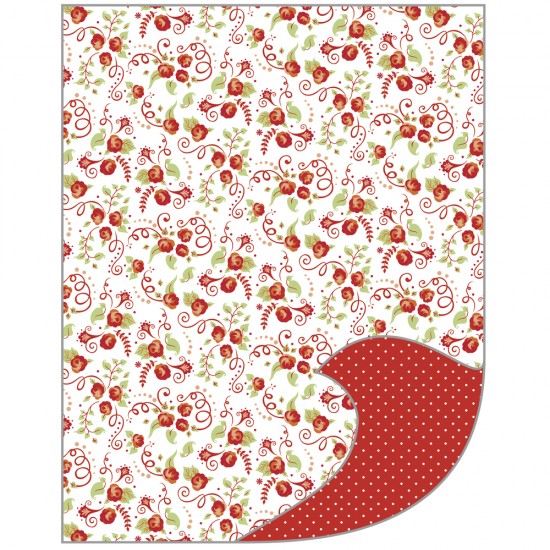 Hartie pentru artizanat A4-trandafiri/fructe, 210x297 mm