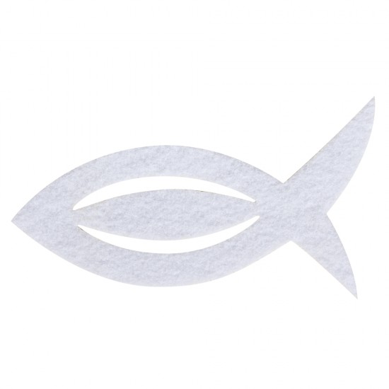 Pasla cuff for napkins fish, alb, 13.5x7.5x0.2cm, tab-bag 6pc